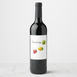 Etiqueta Para Botella De Vino Sueños de Fresa Aventuras Dulces de Bayas La Fresa
