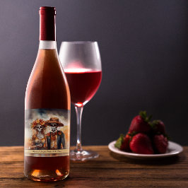 Etiqueta Para Botella De Vino Sugar Skull Cariño, personalizado