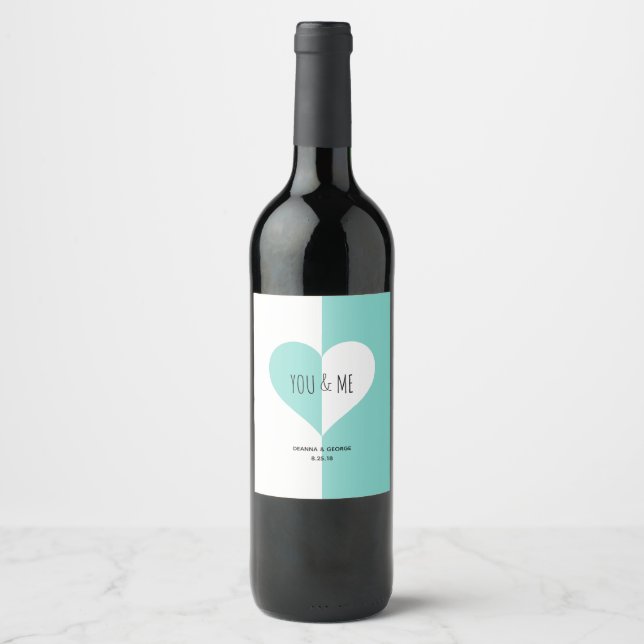 Etiqueta Para Botella De Vino Suite de Forever You & Me para Despedida de Solter (Anverso)