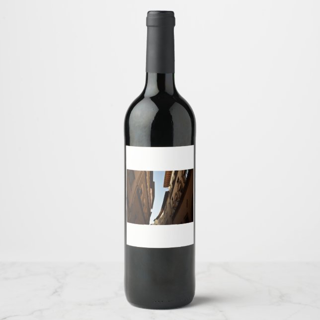 Etiqueta Para Botella De Vino Sun-kissed Street (Anverso)