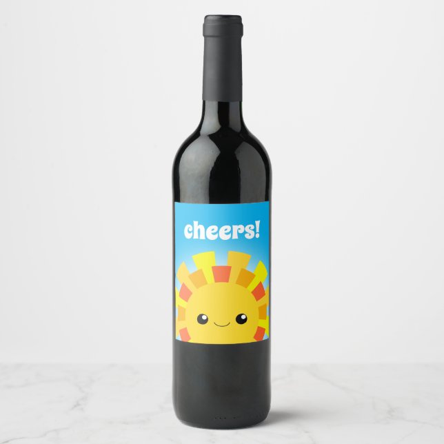 Etiqueta Para Botella De Vino Sunshine (Anverso)