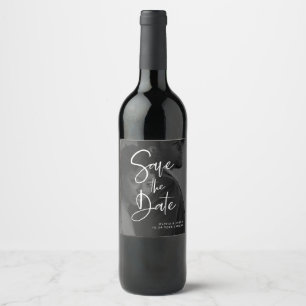 Etiqueta Para Botella De Vino Superposición en blanco y negro   Foto Guardar la 