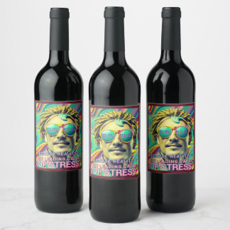 ETIQUETA PARA BOTELLA DE VINO SURREALISTA