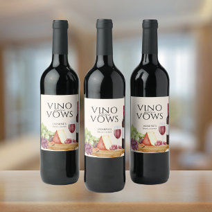 Etiqueta Para Botella De Vino Tabla de fiambres "Vino antes de votos" Desayuno d