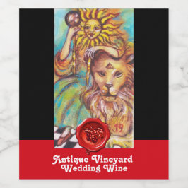 ETIQUETA PARA BOTELLA DE VINO TABLAS DE LAS SOMBRILLAS PERDIDAS Y EL VINO DEL SO