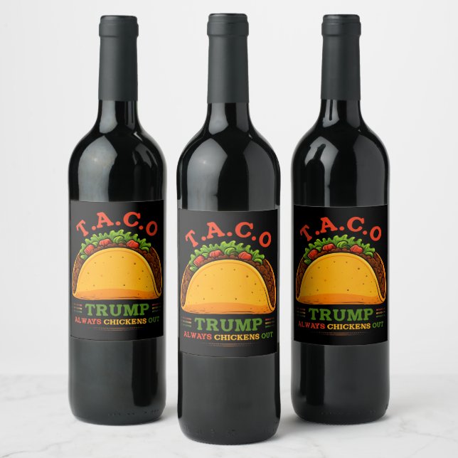 Etiqueta Para Botella De Vino Taco Trump siempre se esfuma (Botellas)