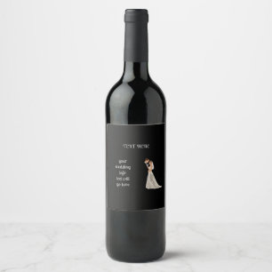 Etiqueta Para Botella De Vino Tarjeta plana de fecha de guardado