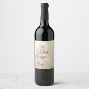 Etiqueta Para Botella De Vino Tarjetas de agradecimiento tras la boda