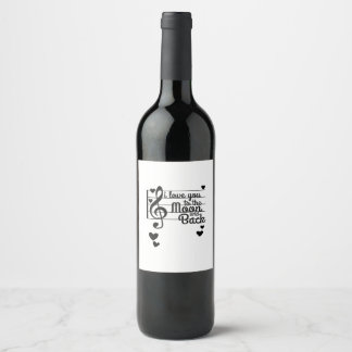 Etiqueta Para Botella De Vino Te Amo Hasta La Luna Y De Regreso Cita De Amor Rep