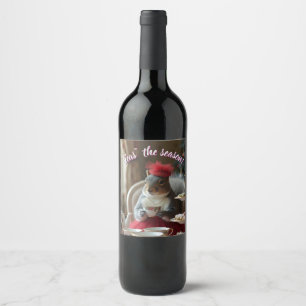 Etiqueta Para Botella De Vino "Teas" la temporada