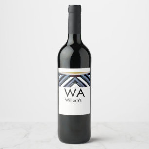 Etiqueta Para Botella De Vino Teclas de piano blancas y negras añaden letra inic