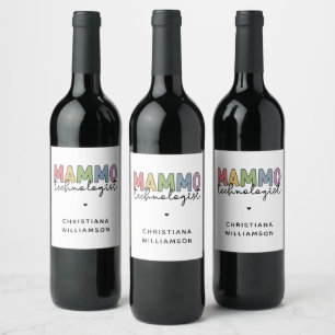 Etiqueta Para Botella De Vino Tecnólogo de Mamografía Personalizado Técnico de M
