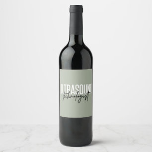 Etiqueta Para Botella De Vino Tecnólogo de ultrasonido Regalos tecnológicos