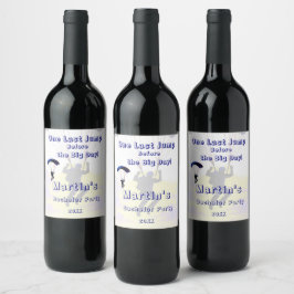 Etiqueta Para Botella De Vino Tema de aventura divertida para despedida de solte