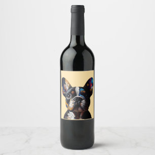 Etiqueta Para Botella De Vino Teoría del color Frenchie