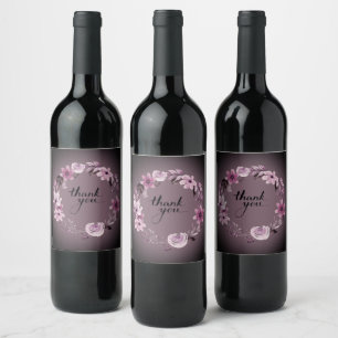 Etiqueta Para Botella De Vino Terca de terciopelo negro onix   Pizarra Grunge Vi