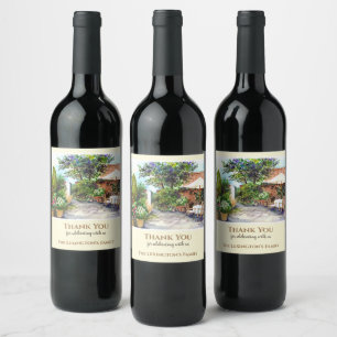 Etiqueta Para Botella De Vino Terraza de inauguración de la Casa Señorial Acuare