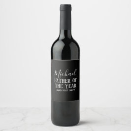 ETIQUETA PARA BOTELLA DE VINO TEXTO DE CUSTOPM DEL HOMBRE DEL HOMBRE DE LA PADRE