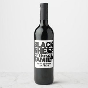 Etiqueta Para Botella De Vino Texto del personalizado "Oveja negra"