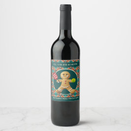 Etiqueta Para Botella De Vino Texto personalizado Baloncesto Gingerbread Delight
