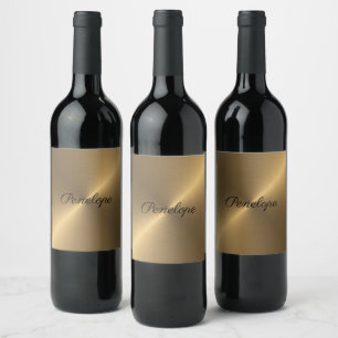 Etiqueta Para Botella De Vino Textura cepillada