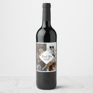 Etiqueta Para Botella De Vino Thank you Wedding Couple 