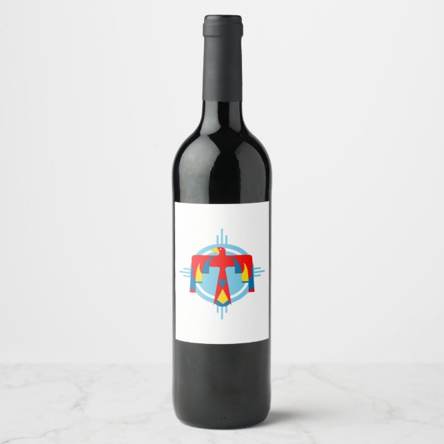 Etiqueta Para Botella De Vino Thunderbird (Anverso)