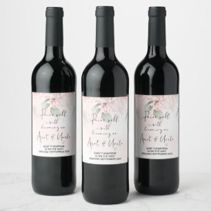 Etiqueta Para Botella De Vino Tía y tío para ser amigos de la Invitación del emb