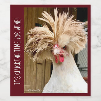 Etiqueta Para Botella De Vino Tiempo de atasco de pollo para la etiqueta de vino