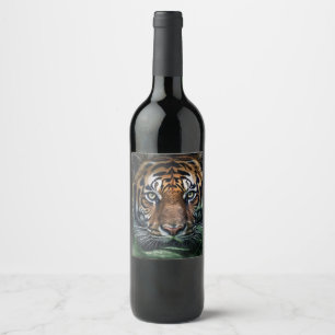 Etiqueta Para Botella De Vino Tigre de Bengala