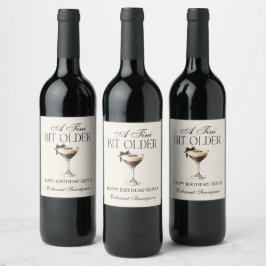 Etiqueta Para Botella De Vino Tini Bit Older Espresso Martini Fiesta de Cumpleañ