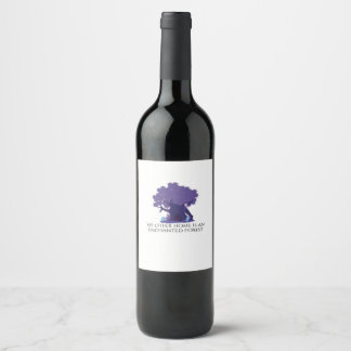 Etiqueta Para Botella De Vino Tinta Whimsigoth – Bosques místicos, lunas y magia