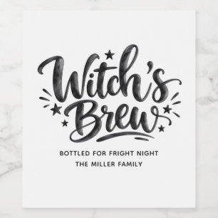 Etiqueta Para Botella De Vino Tipografía divertida para una fiesta de Halloween 