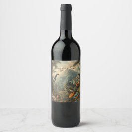 Etiqueta Para Botella De Vino Tocadores botánicos y personalizable floral de épo