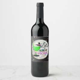 Etiqueta Para Botella De Vino Tomemos brujas