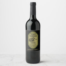 Etiqueta Para Botella De Vino Tónico de Lengua de Sapo, Espeso, Baboso para Male