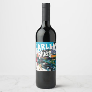 Etiqueta Para Botella De Vino Tostadas en las noches de Harlem