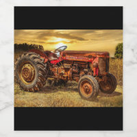 Tractor de granjas rojas Vintage