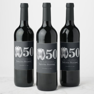 Etiqueta Para Botella De Vino Traje elegante para hombre Tuxedo Plata Negro Cump