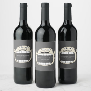 Etiqueta Para Botella De Vino Trato de Boda de recepción de vinos Elegante Goofy