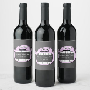 Etiqueta Para Botella De Vino Trato de Boda de recepción de vinos Elegante Goofy