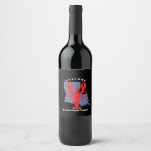 Etiqueta Para Botella De Vino Trato moderno cangrejo de río rojo Louisiana nombr
