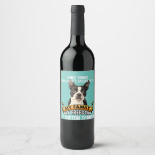 Etiqueta Para Botella De Vino Tres cosas que no encuentras con Boston Terrier Do