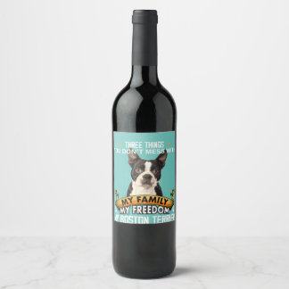 Etiqueta Para Botella De Vino Tres cosas que no encuentras con Boston Terrier Do