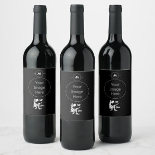 Etiqueta Para Botella De Vino Trex blanco el jefe Dino