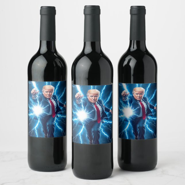 Etiqueta Para Botella De Vino Trump (Botellas)