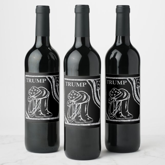 ETIQUETA PARA BOTELLA DE VINO TRUMP (Botellas)