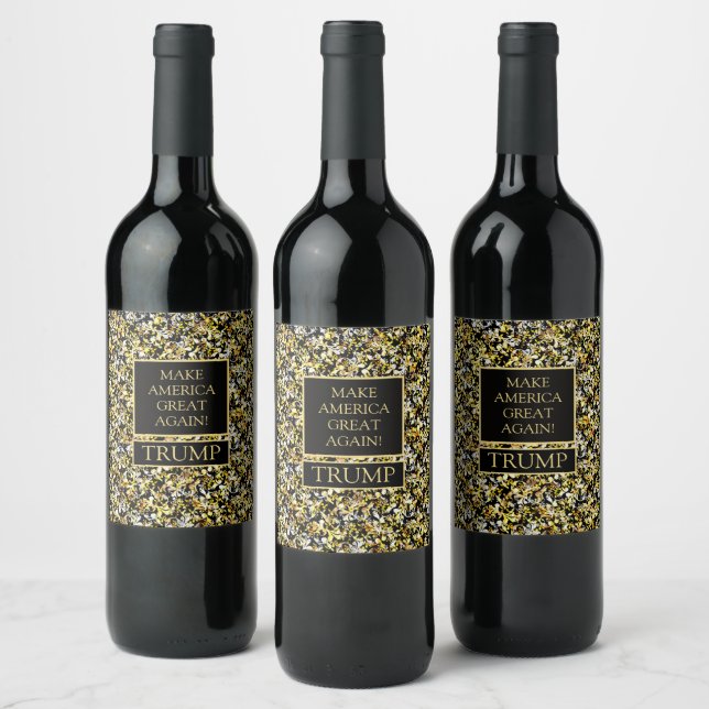 ETIQUETA PARA BOTELLA DE VINO TRUMP (Botellas)
