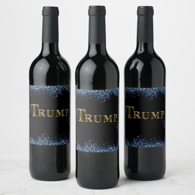 ETIQUETA PARA BOTELLA DE VINO TRUMP (Botellas)