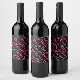 ETIQUETA PARA BOTELLA DE VINO TRUMP